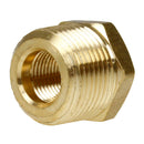 3/4" x 3/8" Male NPTF x Female NPTF Hex Bushing Reducer Solid Brass Pipe Fitting