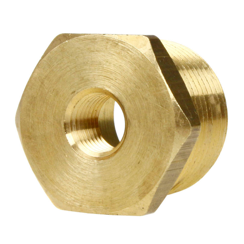 3/4 Male x 1/4 Female NPT Hex Bushing Adapter Pipe Reducer Brass
