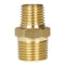 3/8" x 1/4" Male NPTF Pipe Reducing Hex Nipple Solid Brass Pipe Fitting New