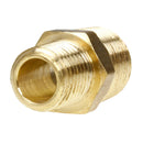 3/8" x 1/4" Male NPTF Pipe Reducing Hex Nipple Solid Brass Pipe Fitting New
