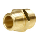 3/4" x 1/2" Male NPTF Pipe Reducing Hex Nipple Solid Brass Pipe Fitting New