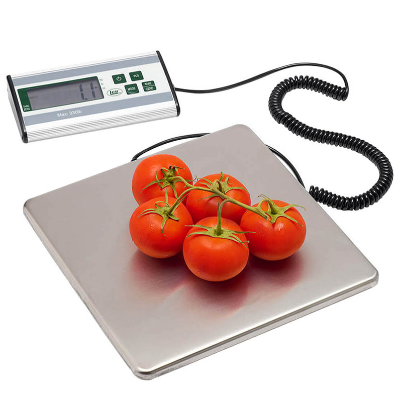 LEM Stainless Steel LED Digital Scale 330 Lb Max Capacity 10.5" x 10.5" 1167
