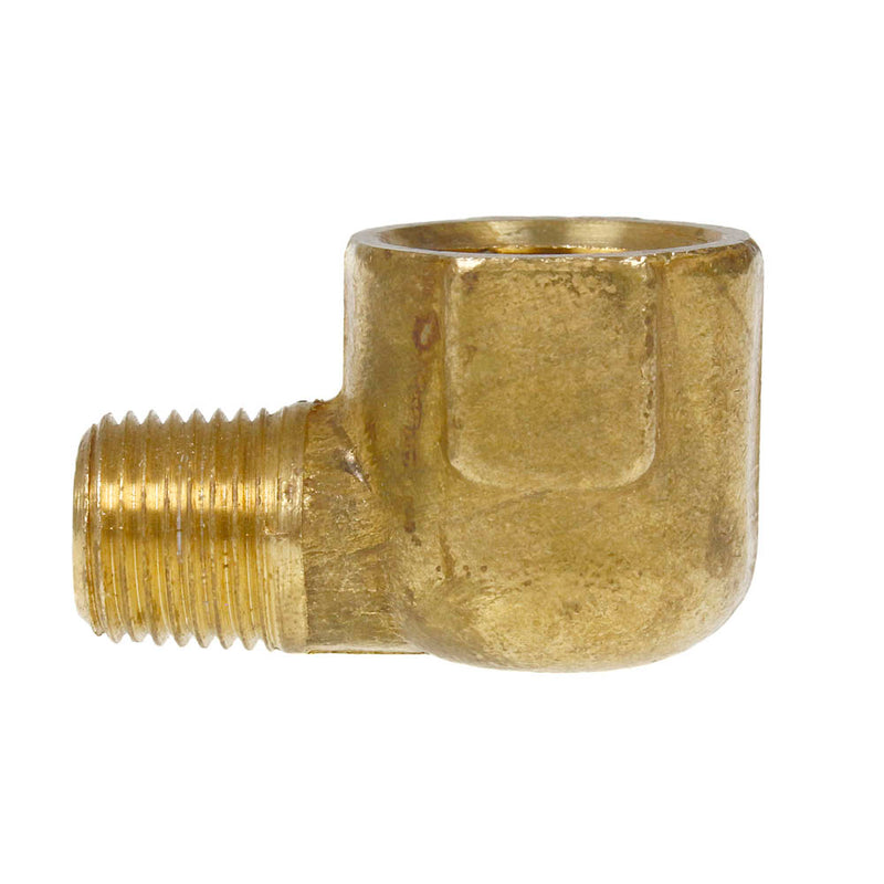 1/4" x 1/8" Yellow Brass 90 Degree Street Pipe Elbow Reducer Forged 116SRCA