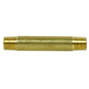1/4" NPT X 3" Inch Long Solid Yellow Brass Nipple Extension 1200 PSI Max 117C3