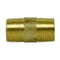 3/4" NPT x 2" Inch Long Solid Yellow Brass Nipple Extension 1200 PSI Max 117J2