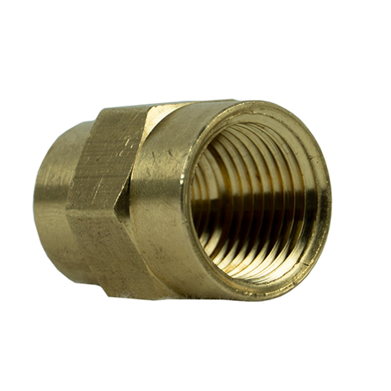 1/2" x 3/8" Yellow Brass Female to Female Coupling Reducer Pipe Fitting 119F