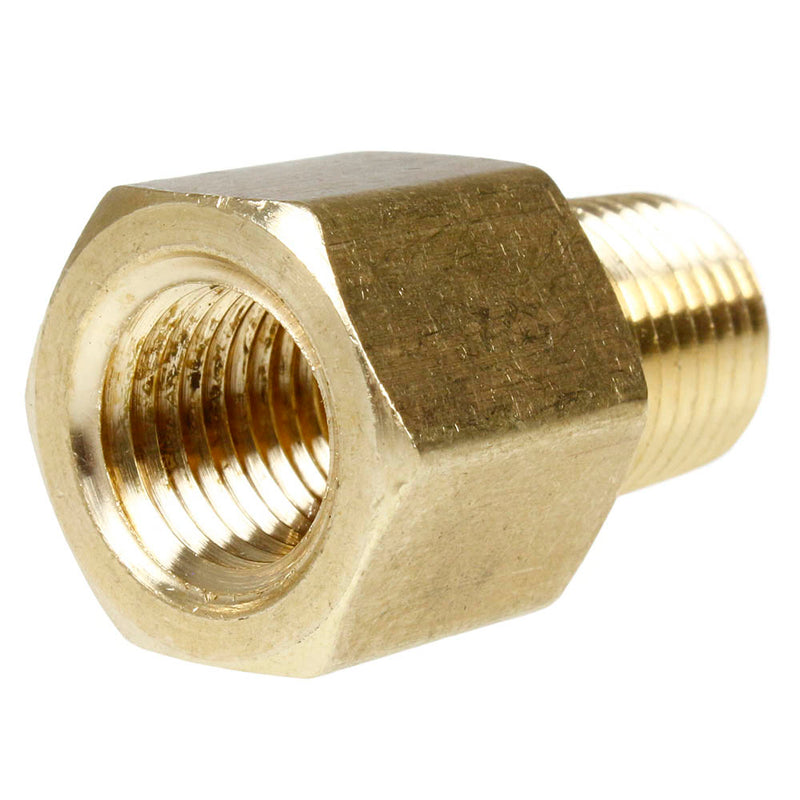 1/4" x 1/4" Female NPTF x Male NPTF Solid Brass Extension Adapter Pipe Fitting