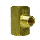 Triple 3/8" NPT Solid Brass Tee Fitting With 1 Male And 2 Female Threads 127SE