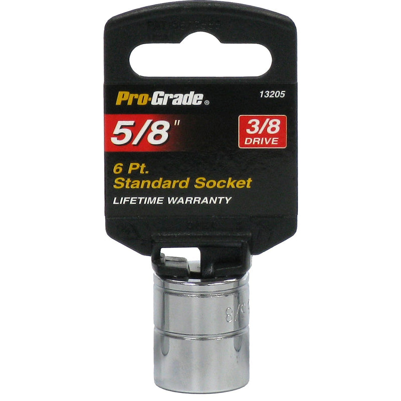 Pro-Grade 3/8" Drive 5/8" Socket Standard SAE 13205 Chrome Vanadium Steel