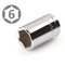 6 Point 1/4" Drive x 11mm Shallow Socket Premium Vanadium Steel TEKTON 14116