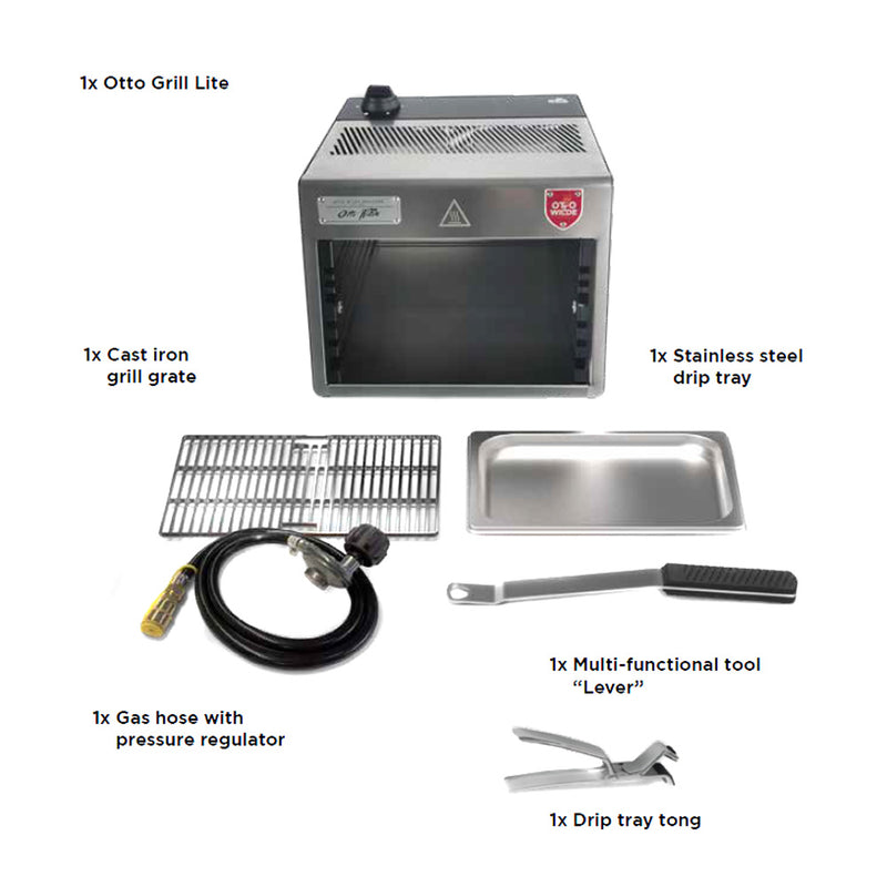 The Otto Wilde LITE Portable Steak Grill Stainless Steel 1500°F Stainless Steel