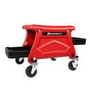 Powerbuilt Heavy Duty Compact Rolling Seat with Storage Trays For Tools 240283