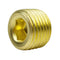 1/8" Pipe Plug Countersunk Hex Head Style Male NPT Brass Pipe End Fitting Cap