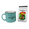 Ruby Brew Campfire Ceramic Microwave-Safe Mug With Handle 13 Oz. Speckled Teal