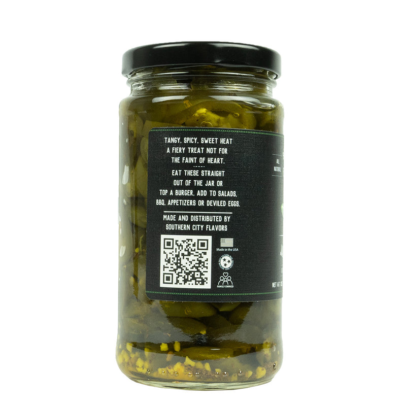 Southern City Flavors Candied Jalapenos All Natural And Gluten Free 12 Oz. Jar