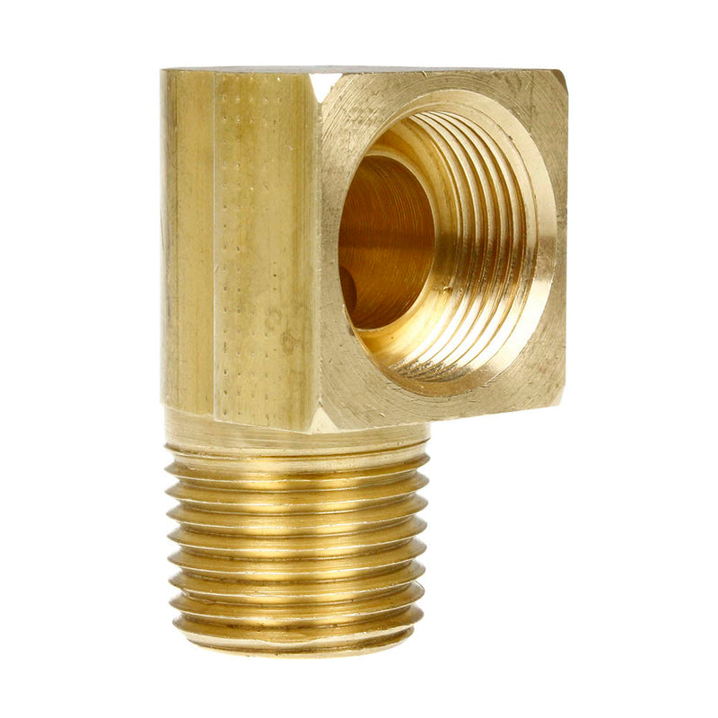 5/8" x 1/2" Inverted Flare x Male NPTF Solid Brass Elbow for Flared Tubing New