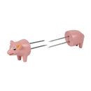 Mr Bar-B-Q Pig Corn Cob Holders Stainless Steel Prongs 4 Pairs W/ Safe Cases