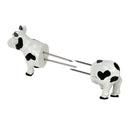 Mr Bar-B-Q Cow Corn Cob Holders Stainless Steel Prongs 4 Pairs W/ Safe Cases