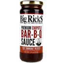 Big Rick's Chipotle Barbecue Sauce Smoky Flavor with a Zing Barbecue 20 oz. Jar