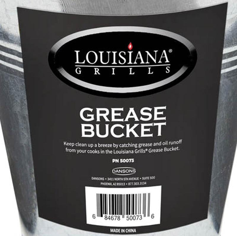 Louisiana Grills Replacement Grease Bucket 2 Quart Galvanized Steel 50073