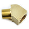 Rapid Air 45° Degree 1/4" NPT Pipe Thread Brass Street Elbow Fitting USA 50130