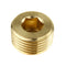 1/2"  Brass Male NPT Counter Sunk Head Plug Interal Hex Socket RapidAir 50136