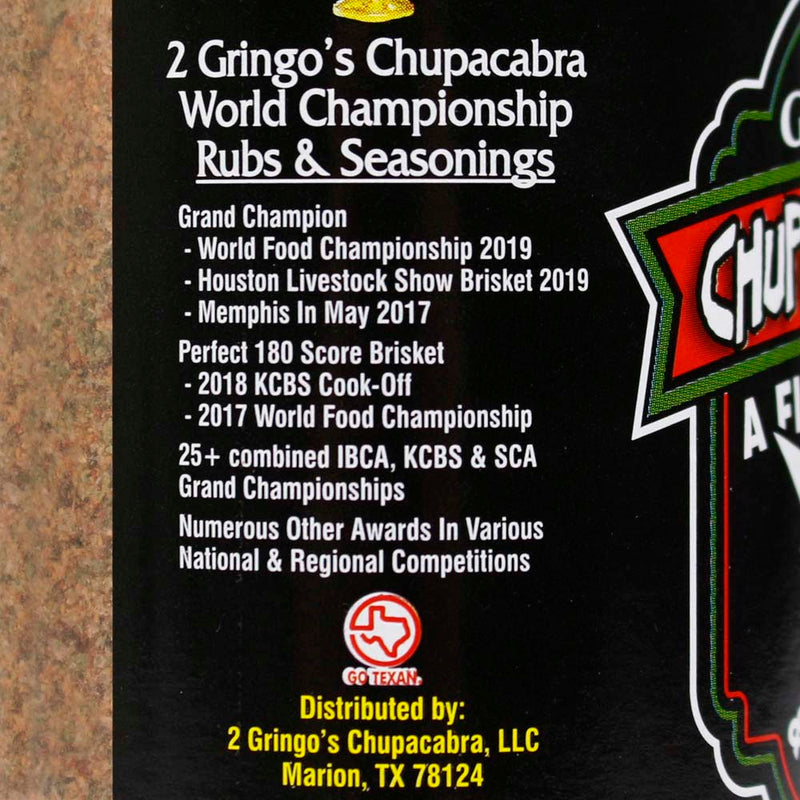2 Gringos Chupacabra Original Rub 12 Oz All Purpose Seasoning Single Bottle
