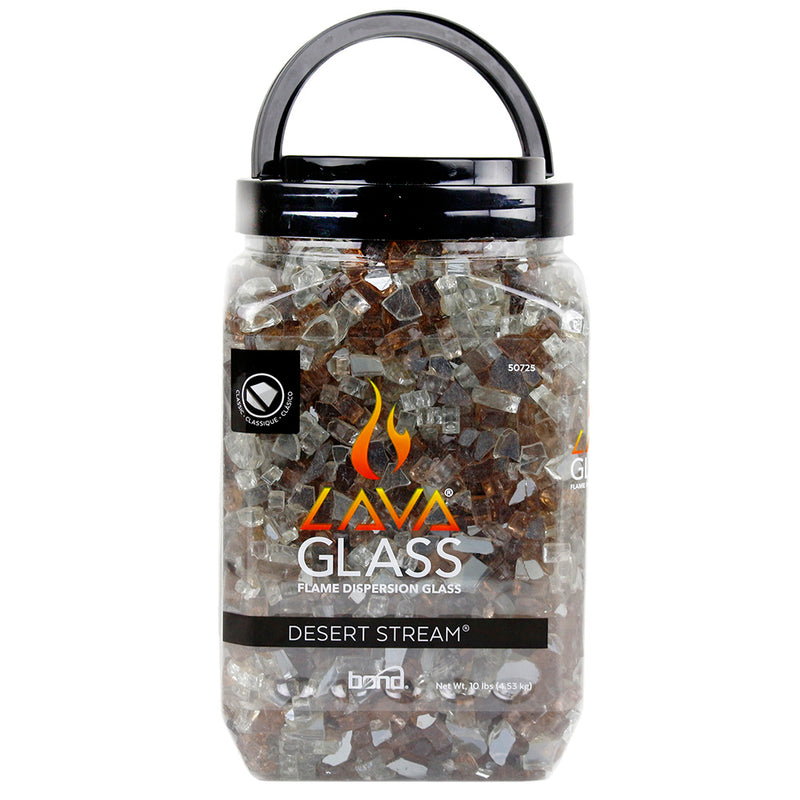 Desert Stream LavaGlass Classic Cut Firepit Fireplace Dispersion Glass 10 lbs