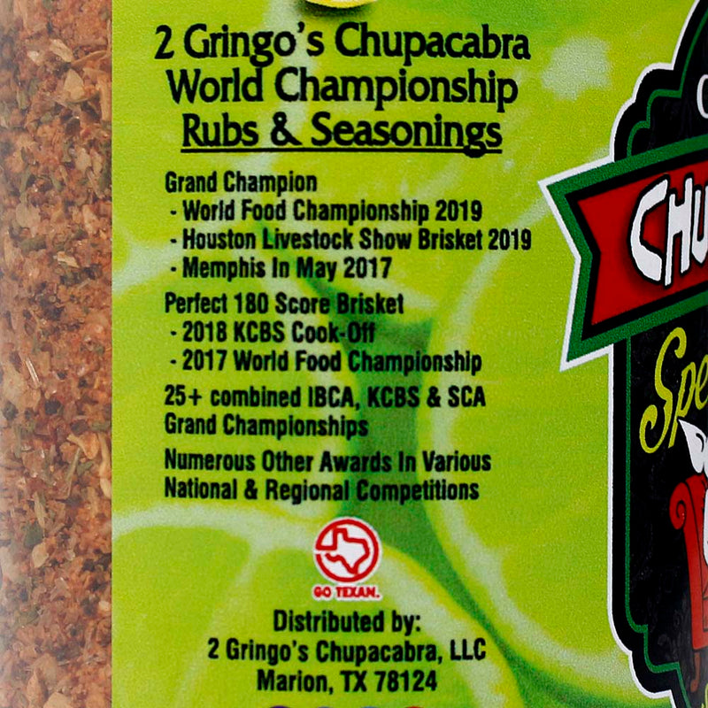 2 Gringos Chupacabra Special Blend 12 Oz Rub and All Purpose Seasoning Single