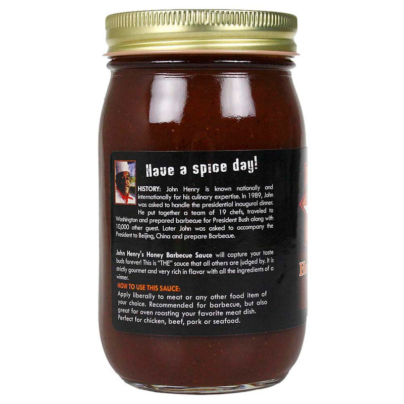 John Henry's Store Honey BBQ Sauce 16 Oz Jar East Texas 55128