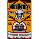 John Henry's Old Stockyard Steak Seasoning Beef Garlic Mild Heat 10.5 Oz Bottle