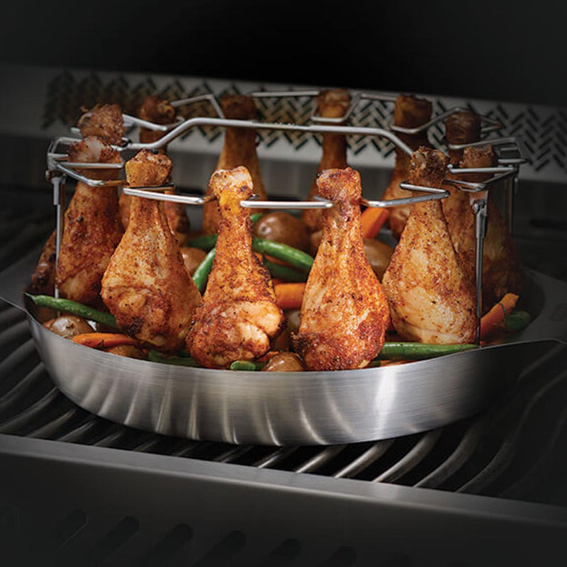 Napoleon Chicken Leg Grill Rack Stainless Steel Foldable with 12 Slots 56032