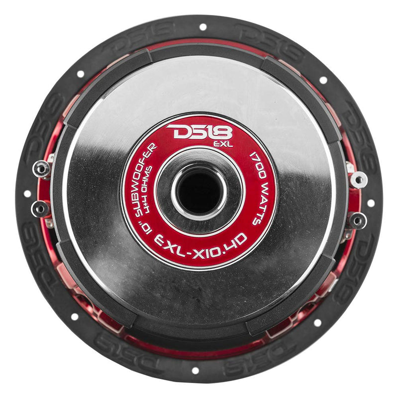DS18 EXL-X10.4D 10" Subwoofer Dual 4 Ohm 1700 Watts Max Bass Car Audio Single