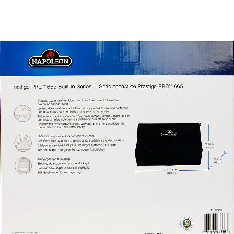 Napoleon Prestige Pro 665 Built-In Grill Cover All-Weather Protection Black