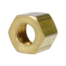 5/16" Compression Nut Hex Shape 1/2"-24 Thread Size Solid Brass Fitting New