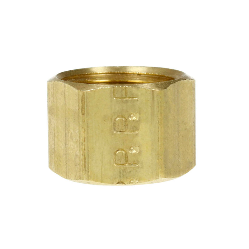 3/8 Compression Nut Hex Shape 9/16-24 Thread Size Solid Brass