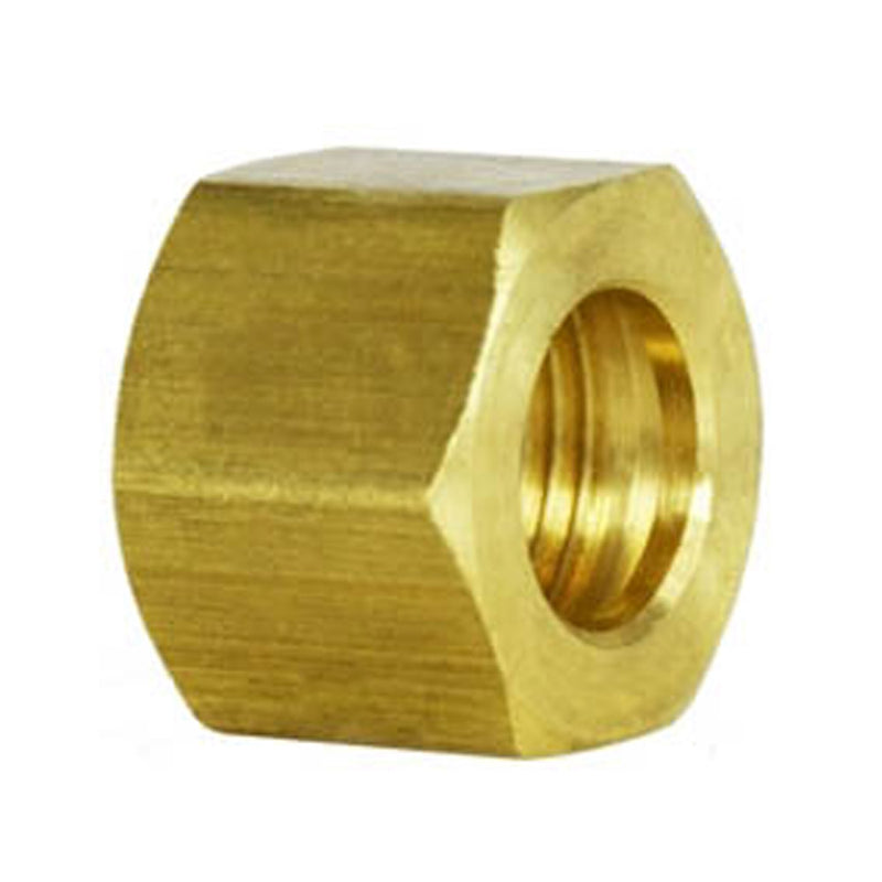 3/4" Compression Nut Hex Shape 1"-18 Thread Size Solid Brass Compression Fitting