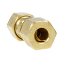 1/4" Brass Compression Tube Equal Union Fitting Corrosion Resistant Single 62C