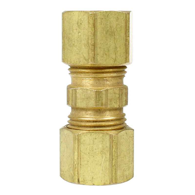 5/16" Yellow Brass Straight Compression Tube Equal Union Fitting Single 62D