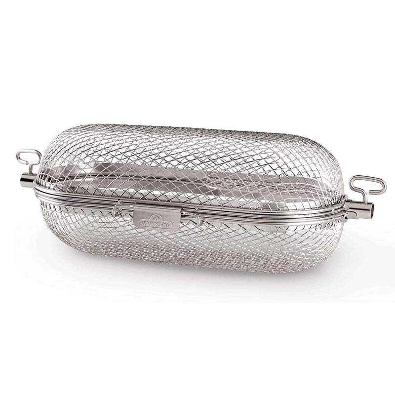 Napoleon Rotisserie Grill Basket Easy Clean Stainless Steel Square or Hex 64000