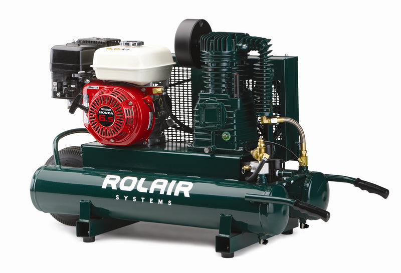 Rolair 6590HK18-0001 9 Gallon Gas Powered Portable Air Compressor Honda GX200