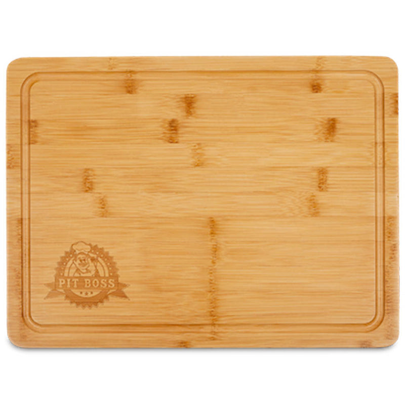 Pit Boss Bamboo Cutting Board Grooved Edge To Prevent Spills Wooden Magnetic