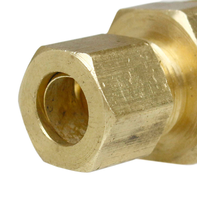 1/2" Male NPTF x 3/8" OD Compression Tube Adapter Solid Brass Pipe Fitting 68EF