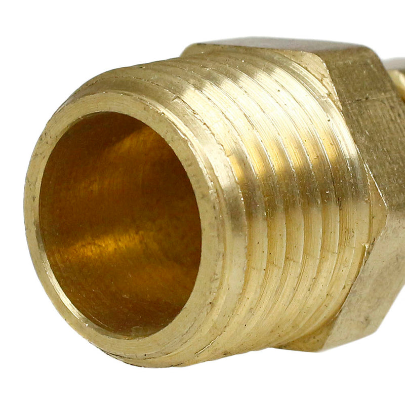 1/2" Male NPTF x 3/8" OD Compression Tube Adapter Solid Brass Pipe Fitting 68EF