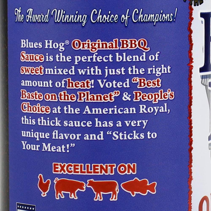 Blues Hog Original BBQ Sauce 25 Oz Squeeze Bottle Sweet Spicy Gluten Free