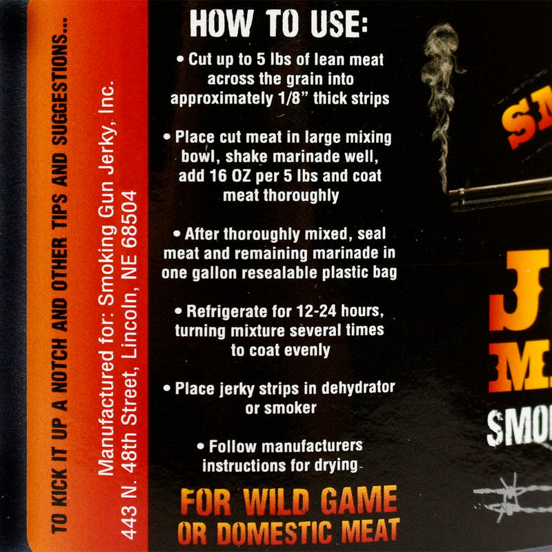Smoking Gun 1/2 Gallon 64 Oz Jerky Marinade Smokey Wild West Hickory Flavor