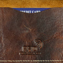 Leather Impressions RFID Hunter Leather Slim Bifold Card Case American Bison