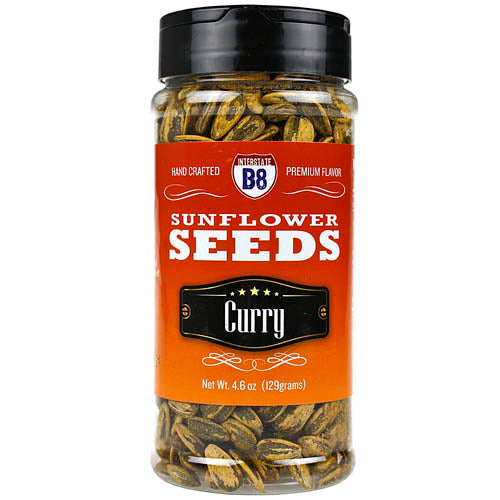 Interstate B8 Curry Sunflower Seeds 4.6 Oz Handcrafted Premium Spice Flavor