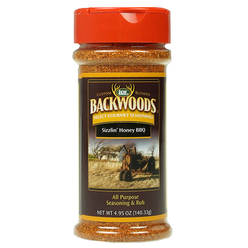 LEM Sizzlin' Honey BBQ Rub Sweet & Smoky All Purpose Seasoning Backwoods 4.95 oz