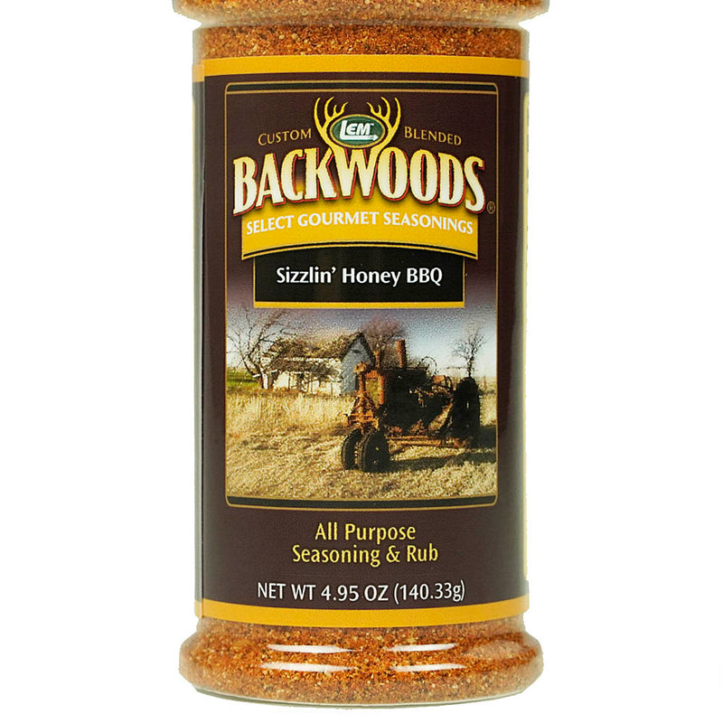 LEM Sizzlin' Honey BBQ Rub Sweet & Smoky All Purpose Seasoning Backwoods 4.95 oz